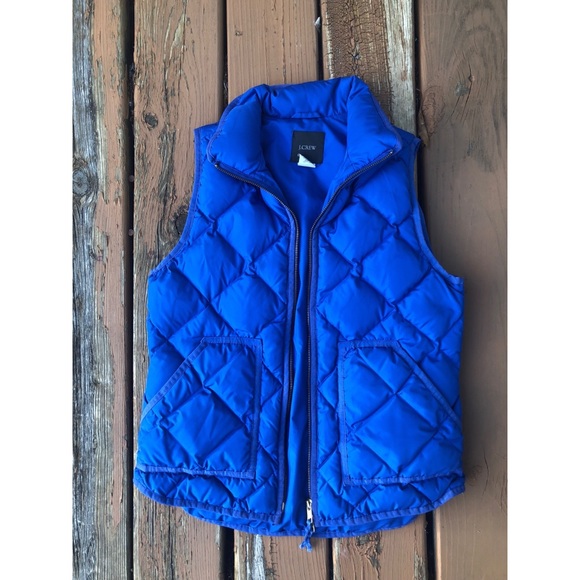 J. CREW Blue Quilted Puffer Puffy Vest (XS) - Picture 3 of 6